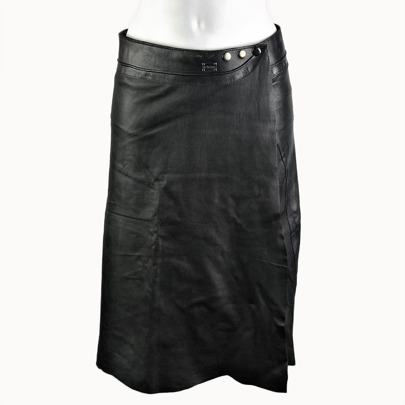 Doenya Midi Rok 'Elegance' Leer zwart, boho, Ibiza stijl - Doendoe Webshop
