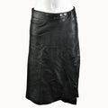 Doenya Midi Rok 'Elegance' Leer zwart, boho, Ibiza stijl - Doendoe Webshop