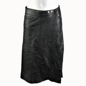 Doenya Midi Rok 'Elegance' Leer zwart, boho, Ibiza stijl - Doendoe Webshop