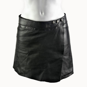 Doenya Mini Rok 'Elegance' Leer zwart, boho, Ibiza stijl - Doendoe Webshop