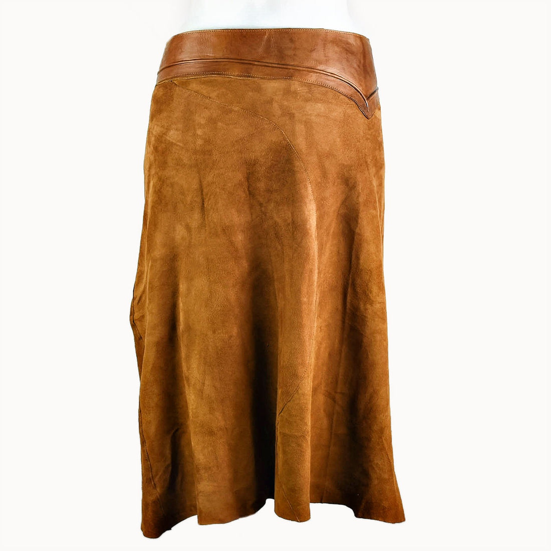 Doenya Midi Rok 'Elegance' cognac, boho, Ibiza stijl - Doendoe Webshop