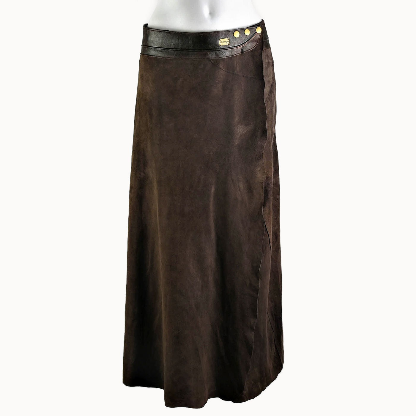 Doenya Lange Rok 'Elegance' bruin, boho, Ibiza stijl - Doendoe Webshop