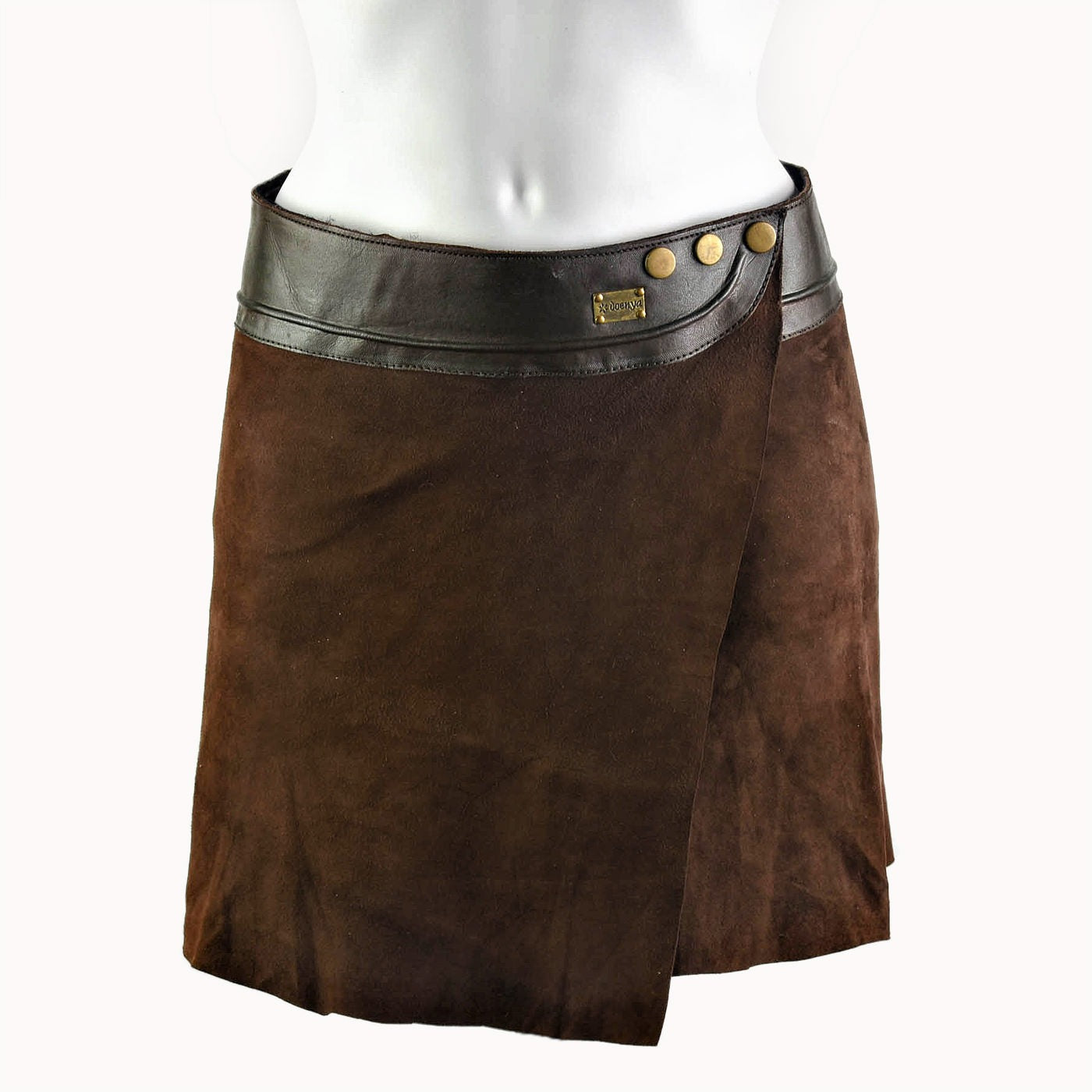 Doenya Mini Rok 'Elegance' bruin, boho, Ibiza stijl - Doendoe Webshop