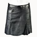 Doenya Mini Rok 'Inlay' Leer zwart, boho, Ibiza stijl - Doendoe Webshop