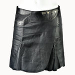 Doenya Mini Rok 'Inlay' Leer zwart, boho, Ibiza stijl - Doendoe Webshop