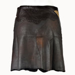 Doenya Mini Rok 'Inlay' Leer , boho, Ibiza stijl - Doendoe Webshop