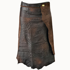 Doenya Midi Rok ‘Mandala’ bruin, boho, Ibiza stijl - Doendoe Webshop