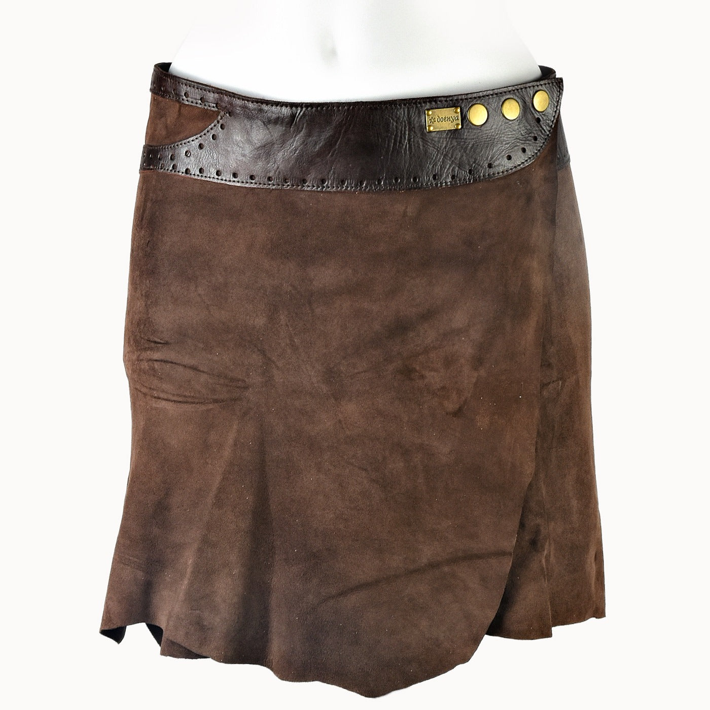 Doenya Mini Rok 'Simplicity' bruin, boho, Ibiza stijl - Doendoe Webshop