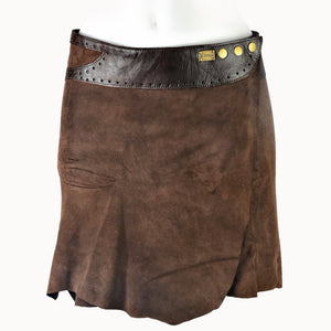 Doenya Mini Rok 'Simplicity' bruin, boho, Ibiza stijl - Doendoe Webshop