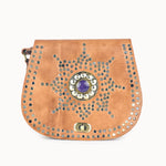 Doenya Leren Tas 'Calla' naturel, boho, Ibiza stijl - Doendoe Webshop