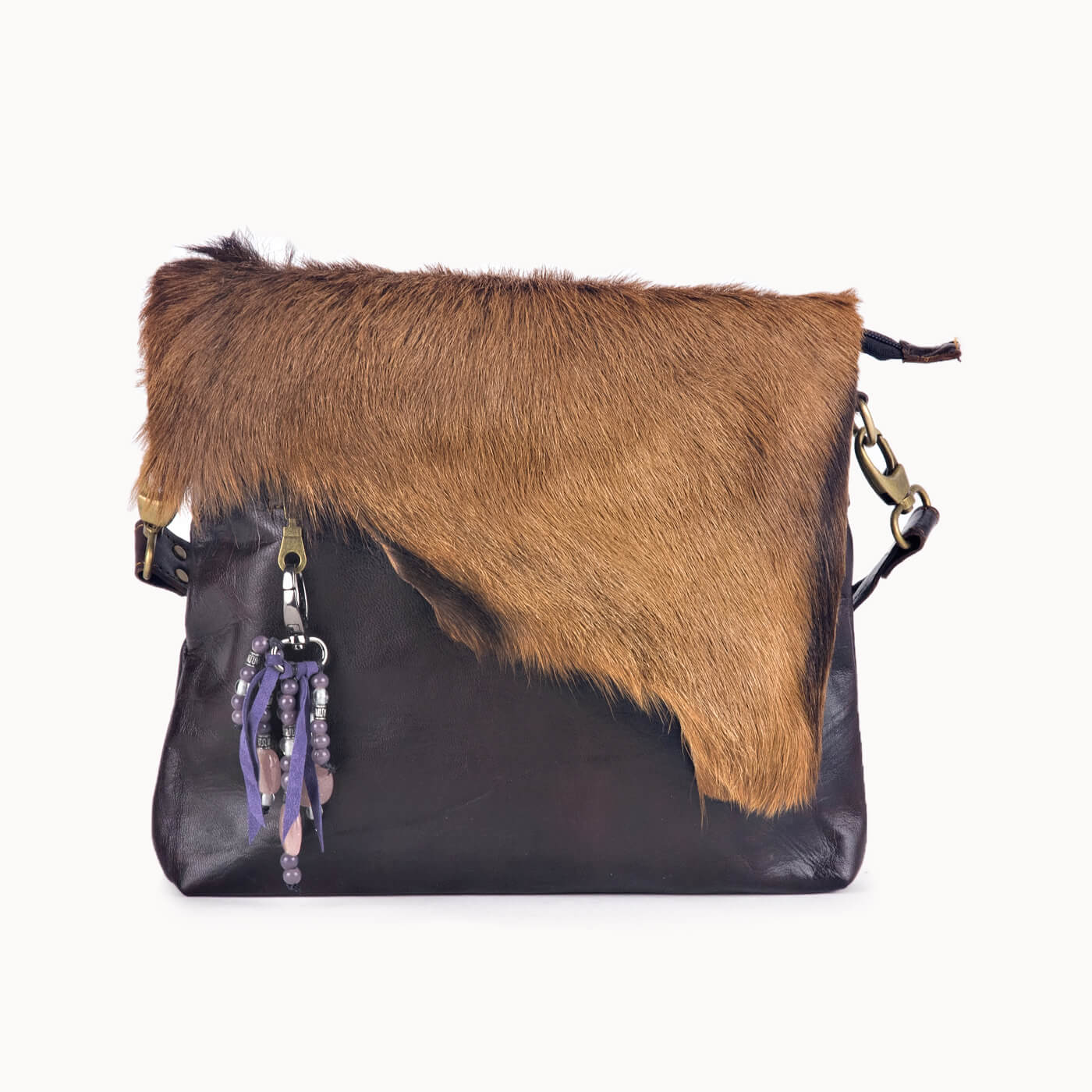 Doenya Leren Tas 'Jaden' bruin, boho, Ibiza stijl - Doendoe Webshop