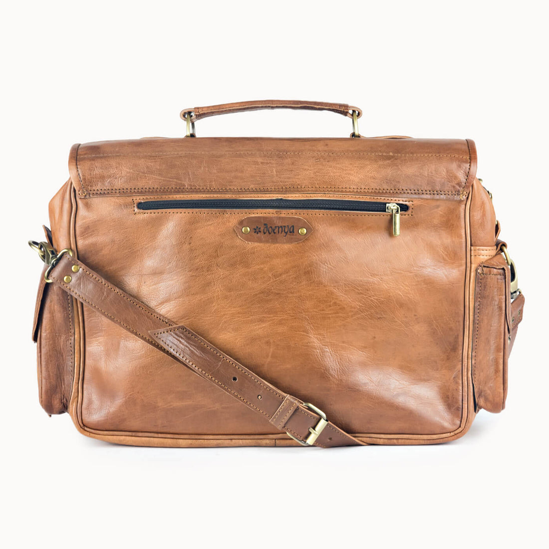 Doenya Leren Tas 'Kahuna' naturel, boho, Ibiza stijl - Doendoe Webshop