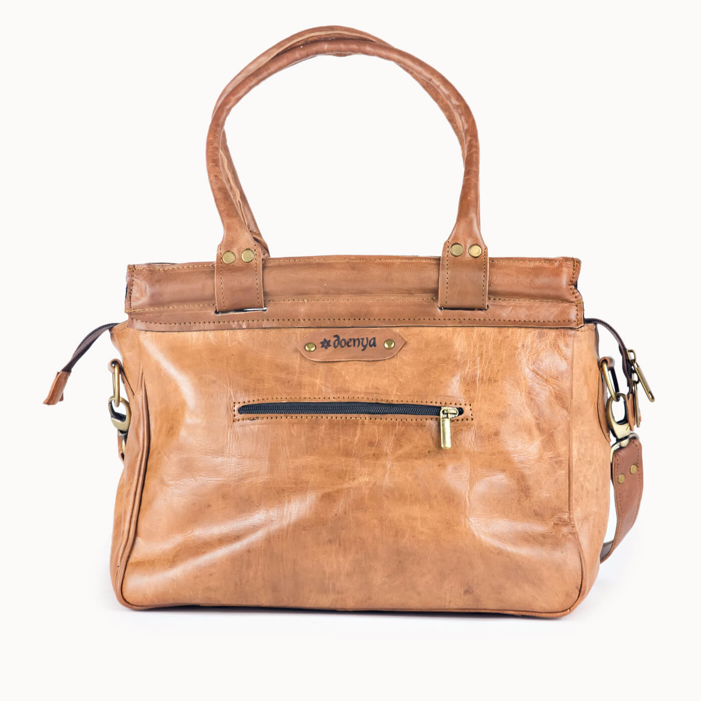 Doenya Leren Tas 'Kayla' , boho, Ibiza stijl - Doendoe Webshop