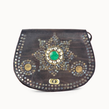 Doenya Leren Tas ‘Odalis’ bruin, boho, Ibiza stijl - Doendoe Webshop