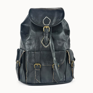 Doenya Leren Rugzak ‘Heidi’ , boho, Ibiza stijl - Doendoe Webshop