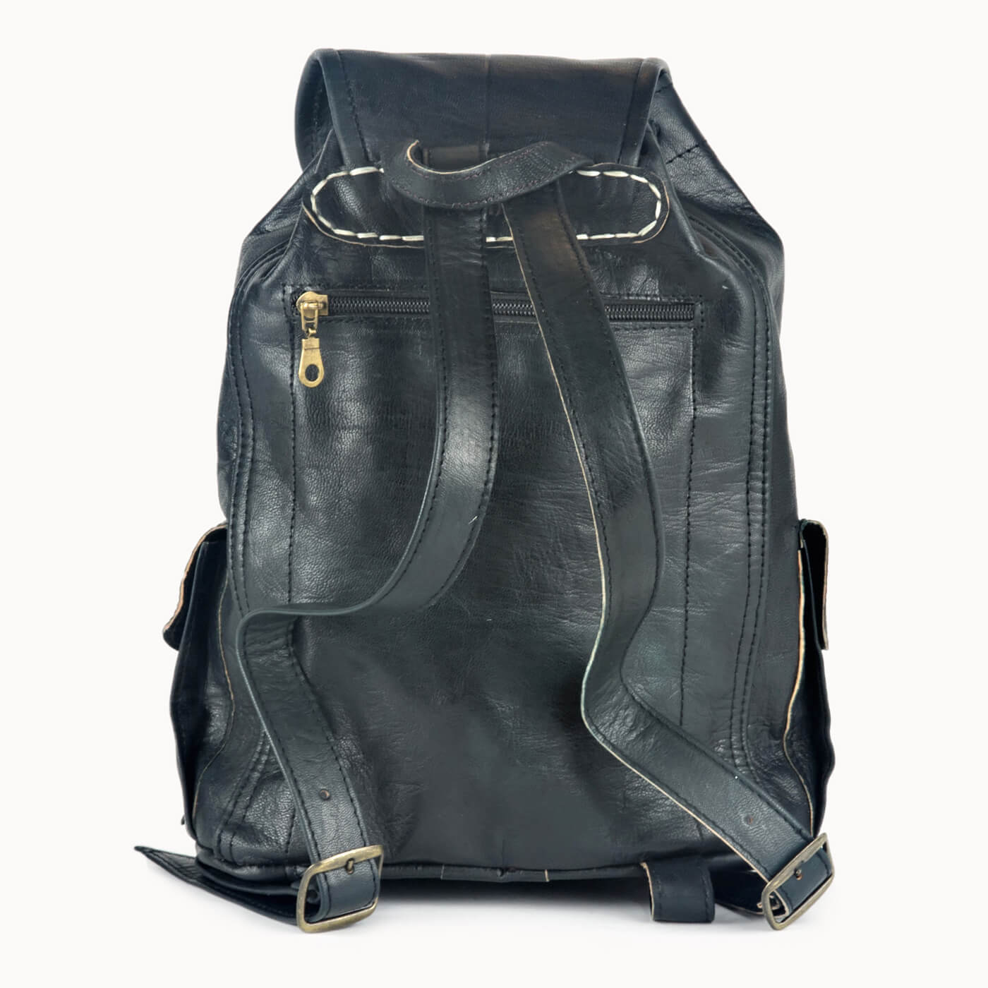 Doenya Leren Rugzak ‘Heidi’ , boho, Ibiza stijl - Doendoe Webshop