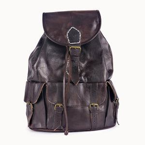 Doenya Leren Rugzak ‘Heidi’ , boho, Ibiza stijl - Doendoe Webshop