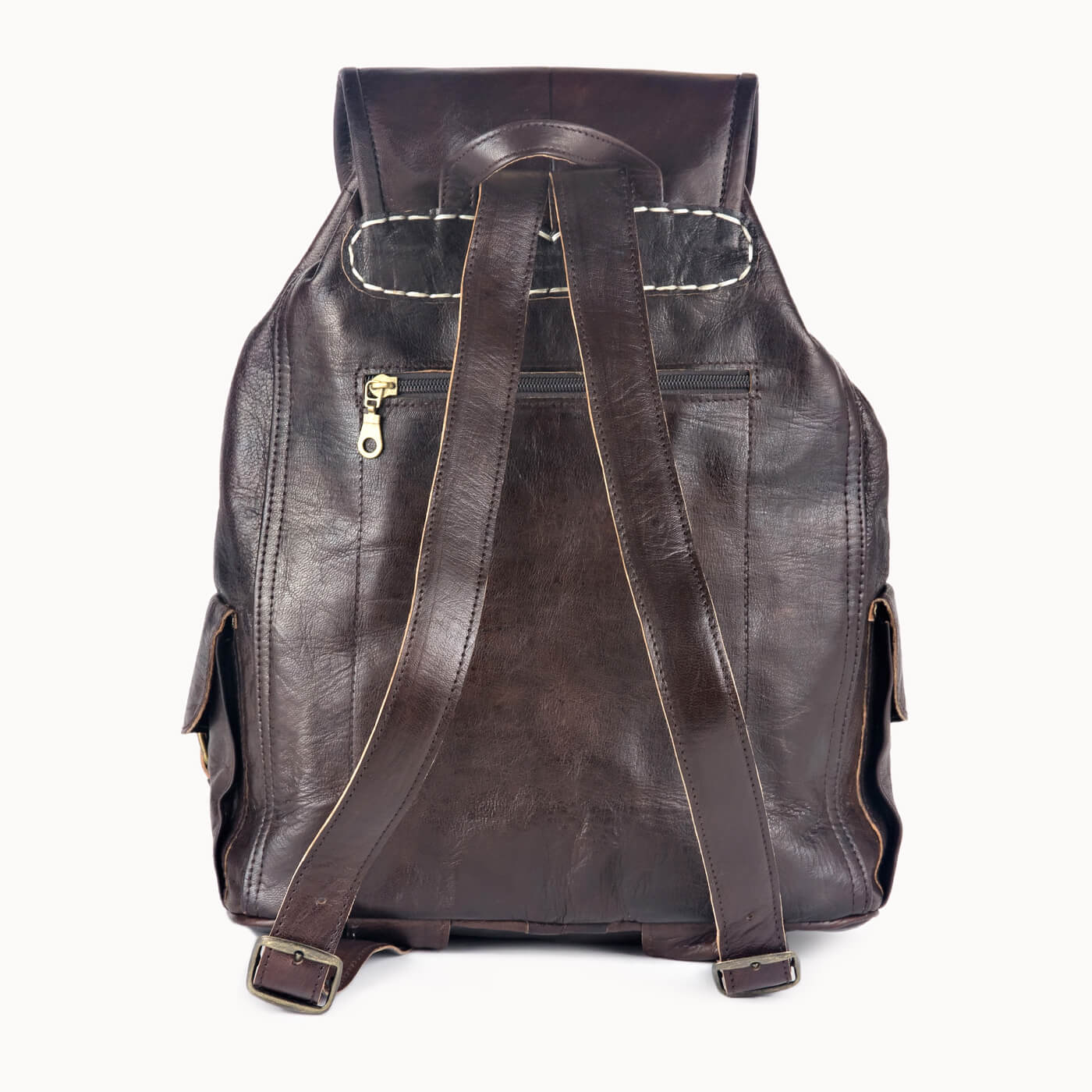 Doenya Leren Rugzak ‘Heidi’ , boho, Ibiza stijl - Doendoe Webshop