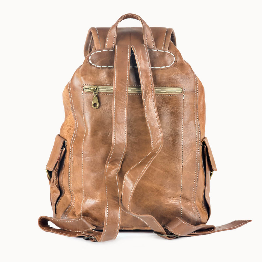 Doenya Leren Rugzak ‘Heidi’ , boho, Ibiza stijl - Doendoe Webshop
