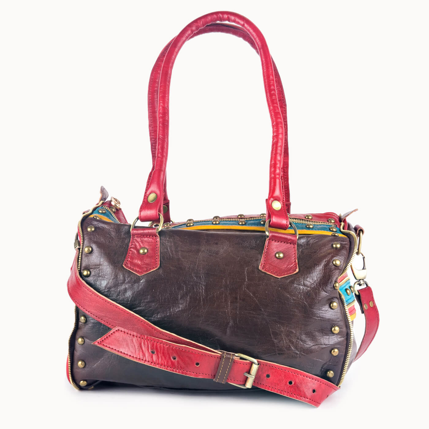 Doenya Leren Tas 'Zahar' , boho, Ibiza stijl - Doendoe Webshop