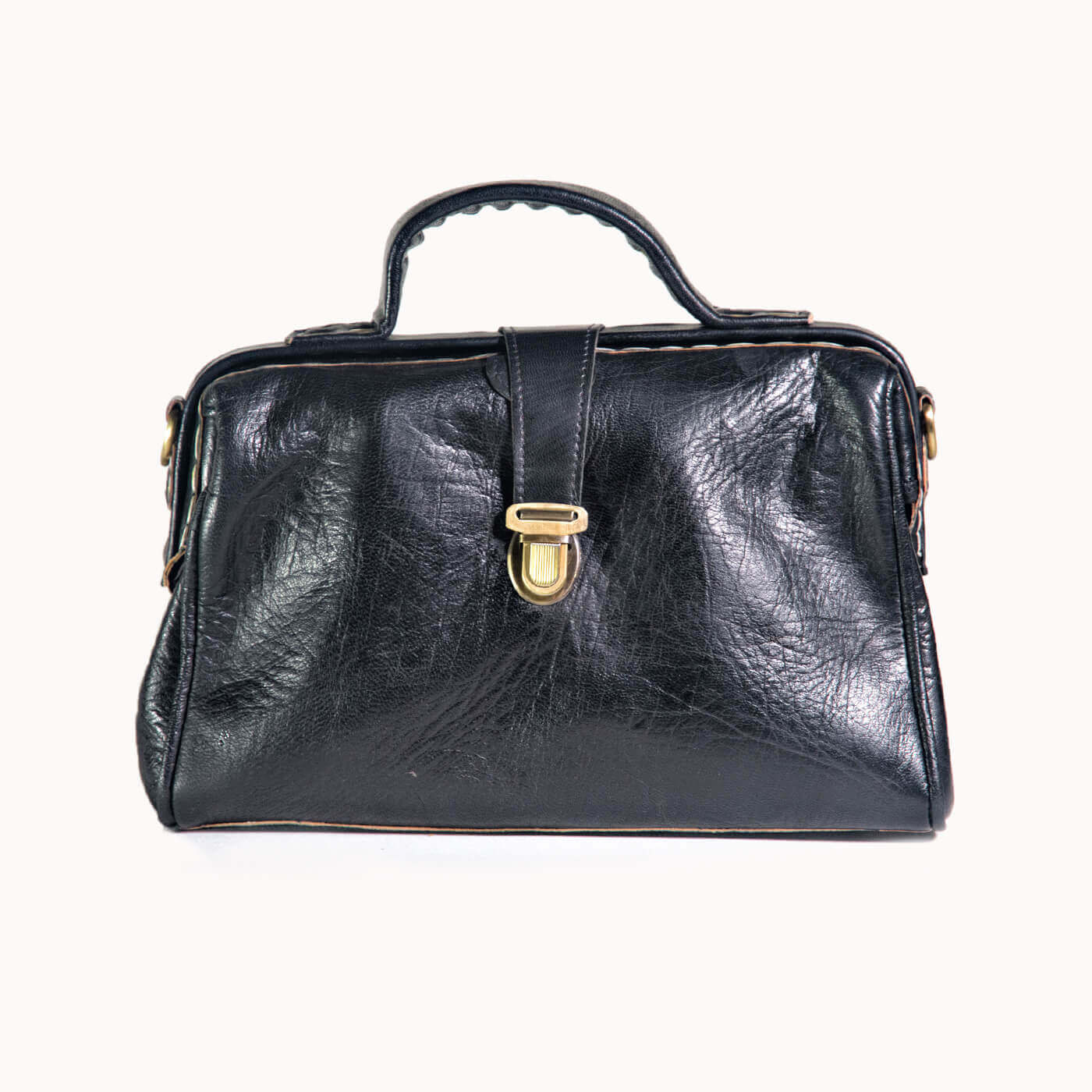 Doenya Leren Tas ‘Petit’ zwart, boho, Ibiza stijl - Doendoe Webshop
