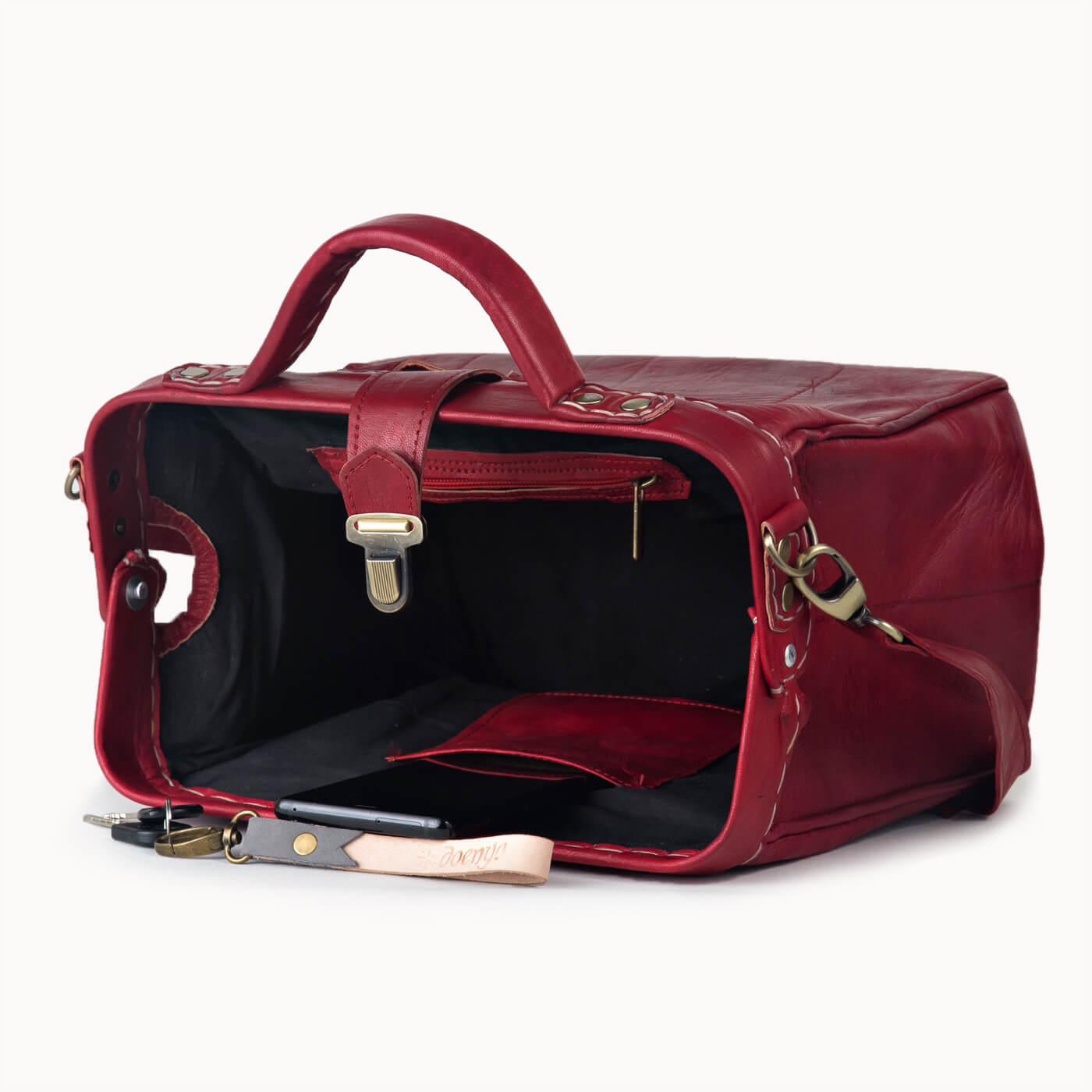 Doenya Leren Tas ‘Petit’ , boho, Ibiza stijl - Doendoe Webshop