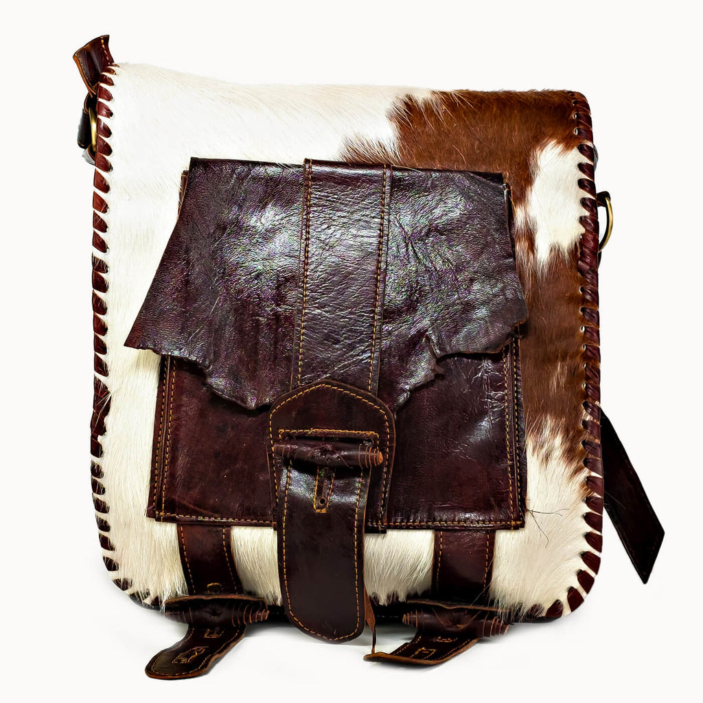 Doenya Leren Tas ‘Amal’ bruin, boho, Ibiza stijl - Doendoe Webshop