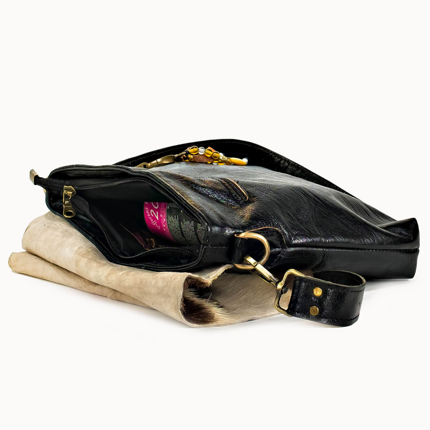 Doenya Leren Tas 'Jaden' , boho, Ibiza stijl - Doendoe Webshop