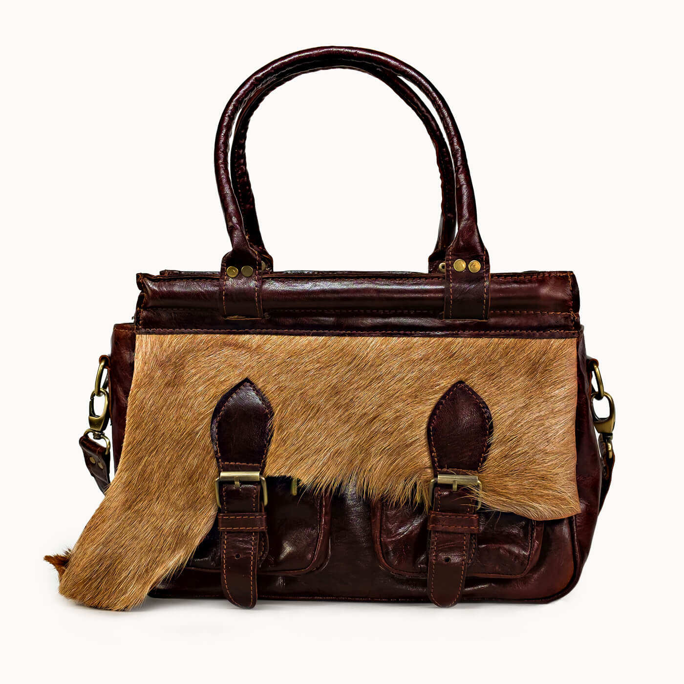 Doenya Leren Tas 'Kayla' bruin, boho, Ibiza stijl - Doendoe Webshop
