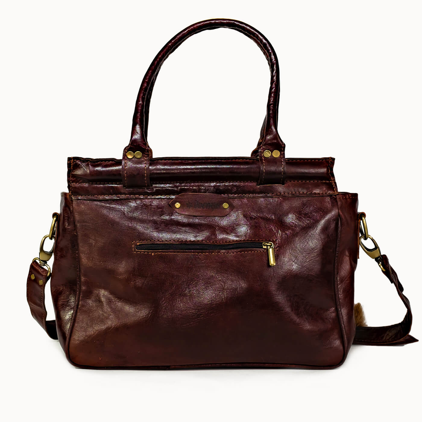 Doenya Leren Tas 'Kayla' , boho, Ibiza stijl - Doendoe Webshop