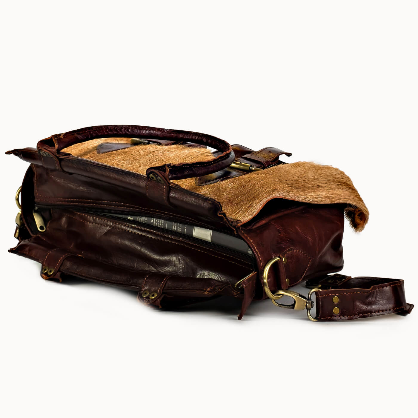 Doenya Leren Tas 'Kayla' , boho, Ibiza stijl - Doendoe Webshop