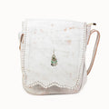 Doenya Leren Tas 'Pandora' wit, boho, Ibiza stijl - Doendoe Webshop