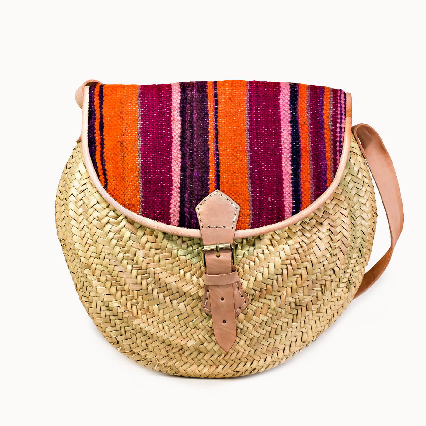 Doenya Rieten Tas 'Loco' 40cm, boho, Ibiza stijl - Doendoe Webshop