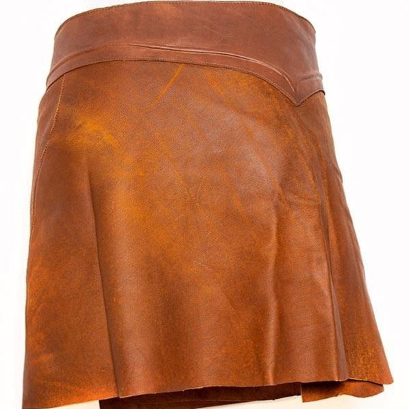 Doenya Mini Rok 'Elegance' Leer , boho, Ibiza stijl - Doendoe Webshop