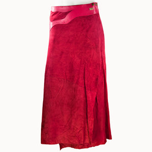 Lange Rok 'Inlay', rood, boho, Ibiza stijl - Doendoe Webshop