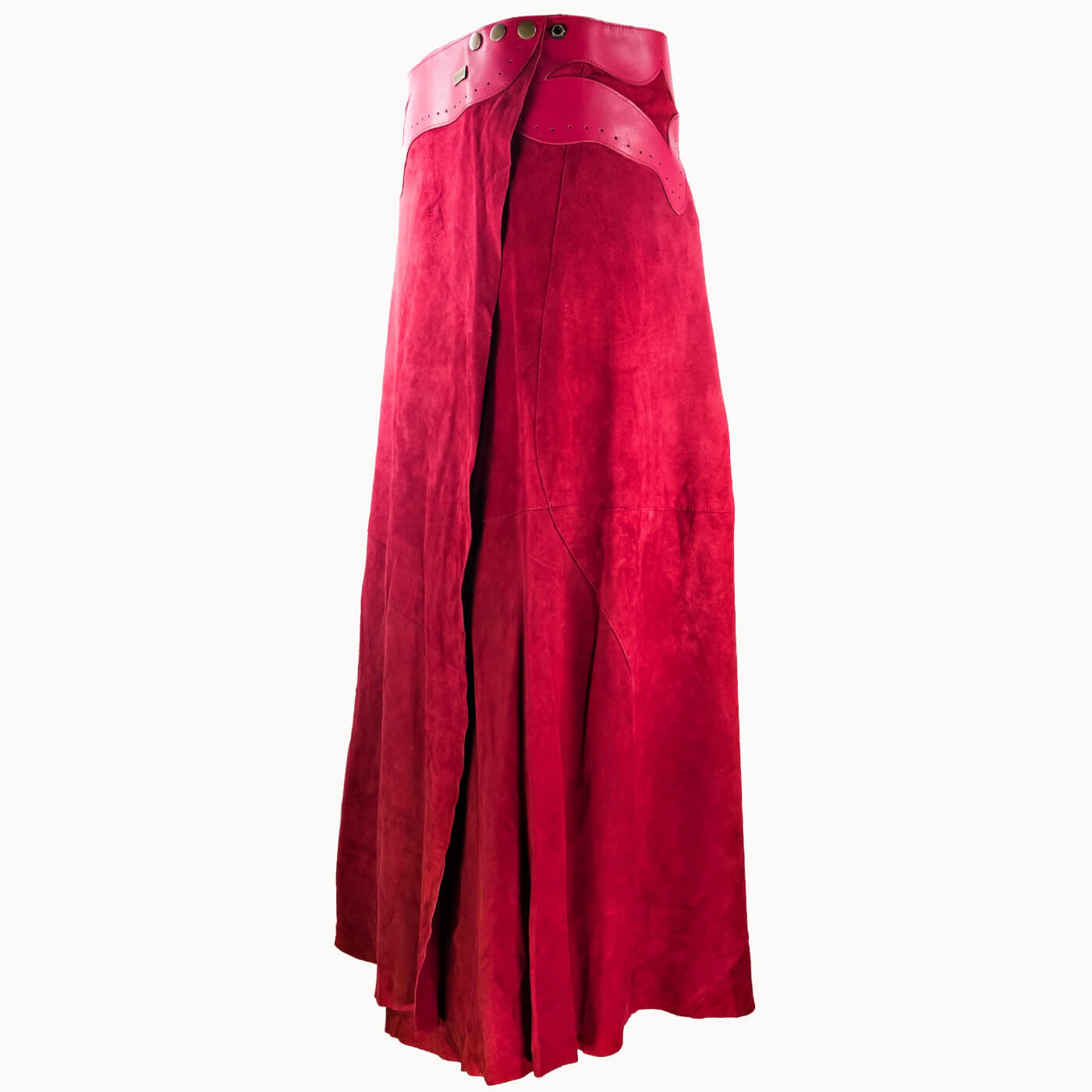 Lange Rok 'Inlay', rood, boho, Ibiza stijl - Doendoe Webshop