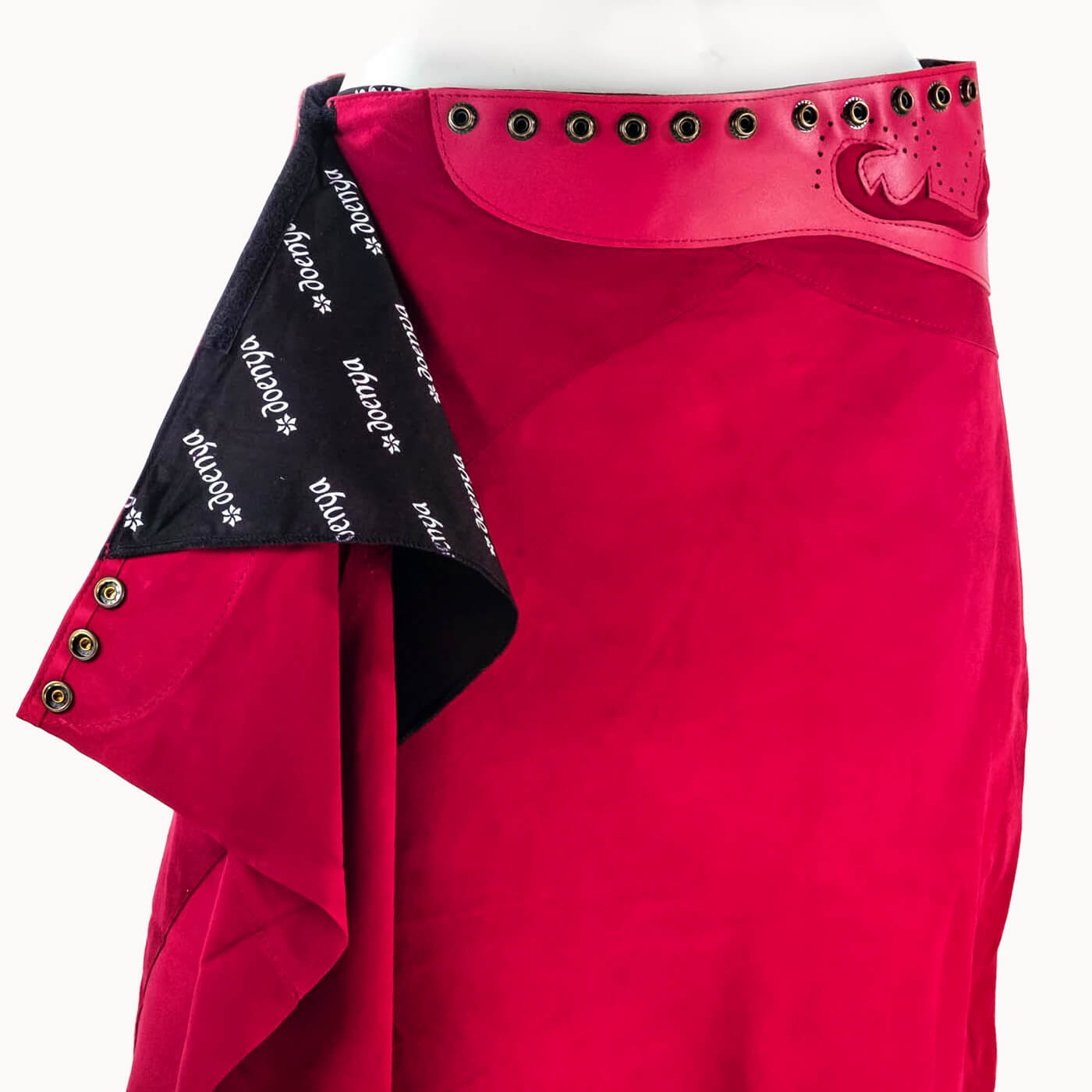 Lange Rok 'Inlay', rood, boho, Ibiza stijl - Doendoe Webshop