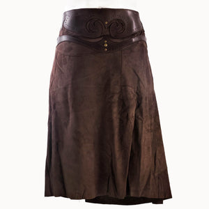 Midi Rok 'Boho', bruin, boho, Ibiza stijl - Doendoe Webshop