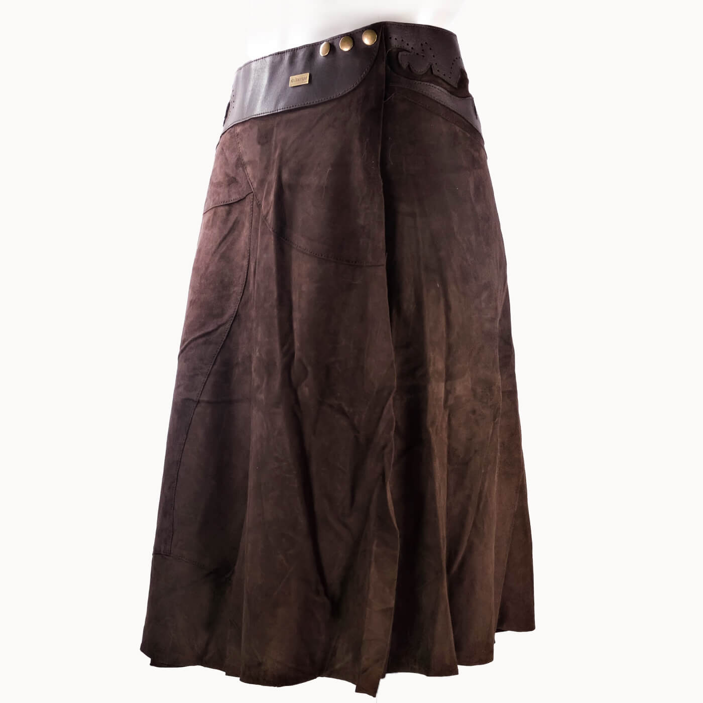 Midi Rok 'Boho', bruin, boho, Ibiza stijl - Doendoe Webshop