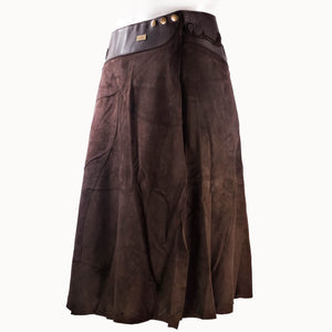 Midi Rok 'Boho', bruin, boho, Ibiza stijl - Doendoe Webshop