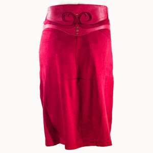Midi Rok 'Boho', rood, boho, Ibiza stijl - Doendoe Webshop