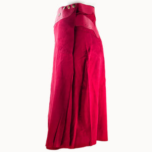 Midi Rok 'Inlay', rood, boho, Ibiza stijl - Doendoe Webshop