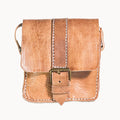 Doenya Leren Tasje ‘Pico’ naturel, boho, Ibiza stijl - Doendoe Webshop