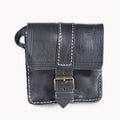 Doenya Leren Tasje ‘Pico’ zwart, boho, Ibiza stijl - Doendoe Webshop