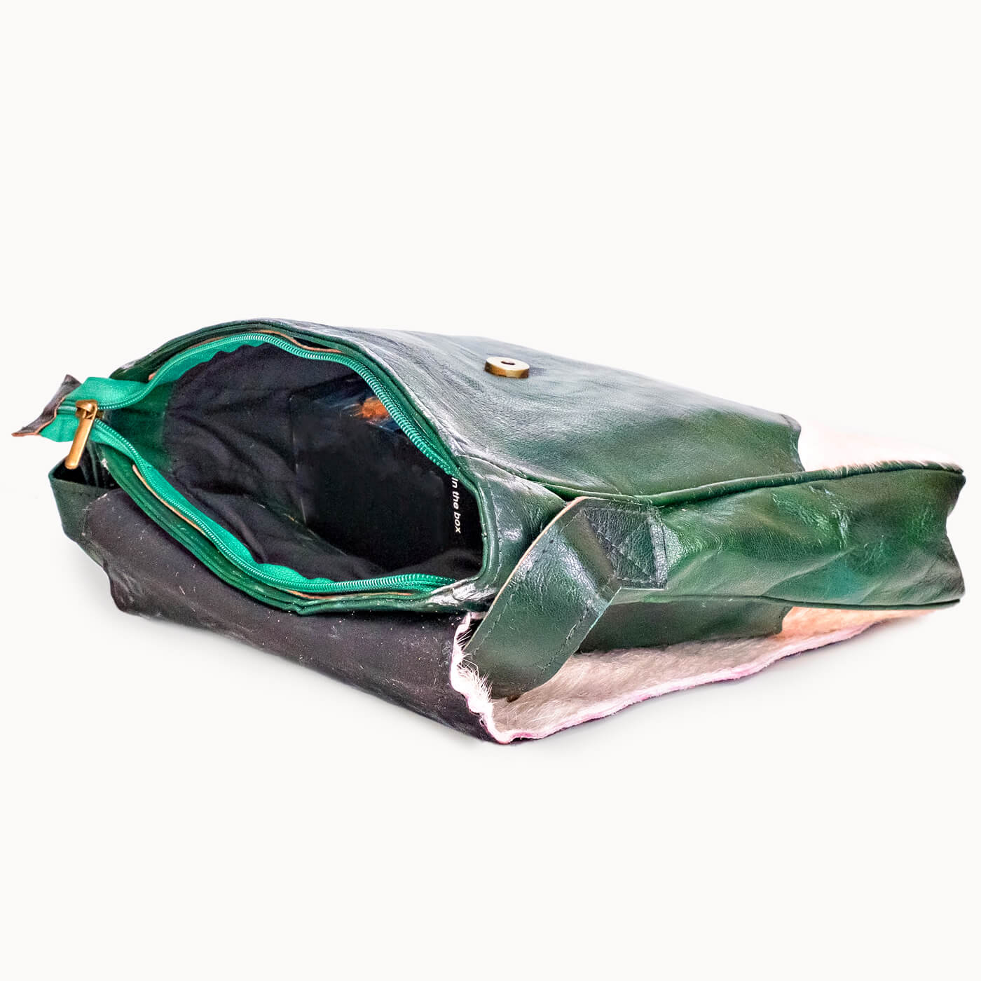 Doenya Leren Tas ‘Diagonale’ , boho, Ibiza stijl - Doendoe Webshop