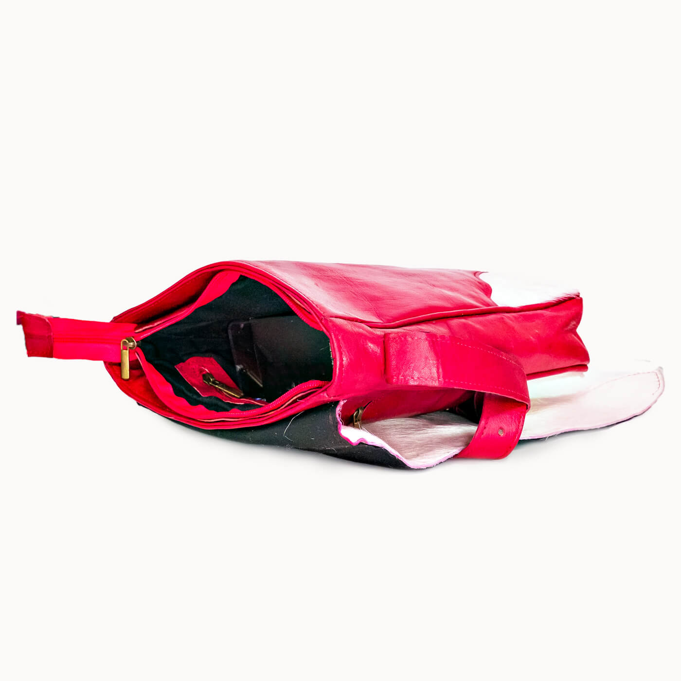 Doenya Leren Tas ‘Diagonale’ , boho, Ibiza stijl - Doendoe Webshop