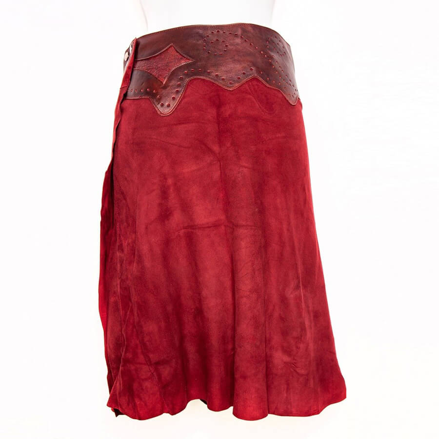 Doenya Midi Rok ‘Inlay’ Plus rood, boho, Ibiza stijl - Doendoe Webshop