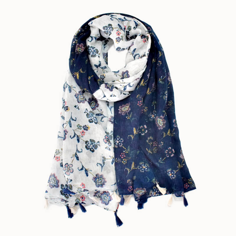 Doenya Sjaal ‘Double Blue' , boho, Ibiza stijl - Doendoe Webshop