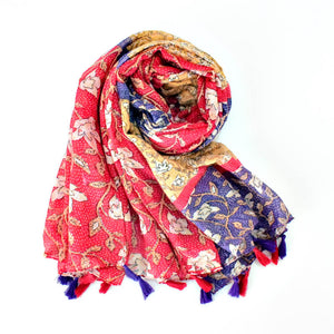 Doenya Sjaal ‘Grandma Flowerblocks' , boho, Ibiza stijl - Doendoe Webshop